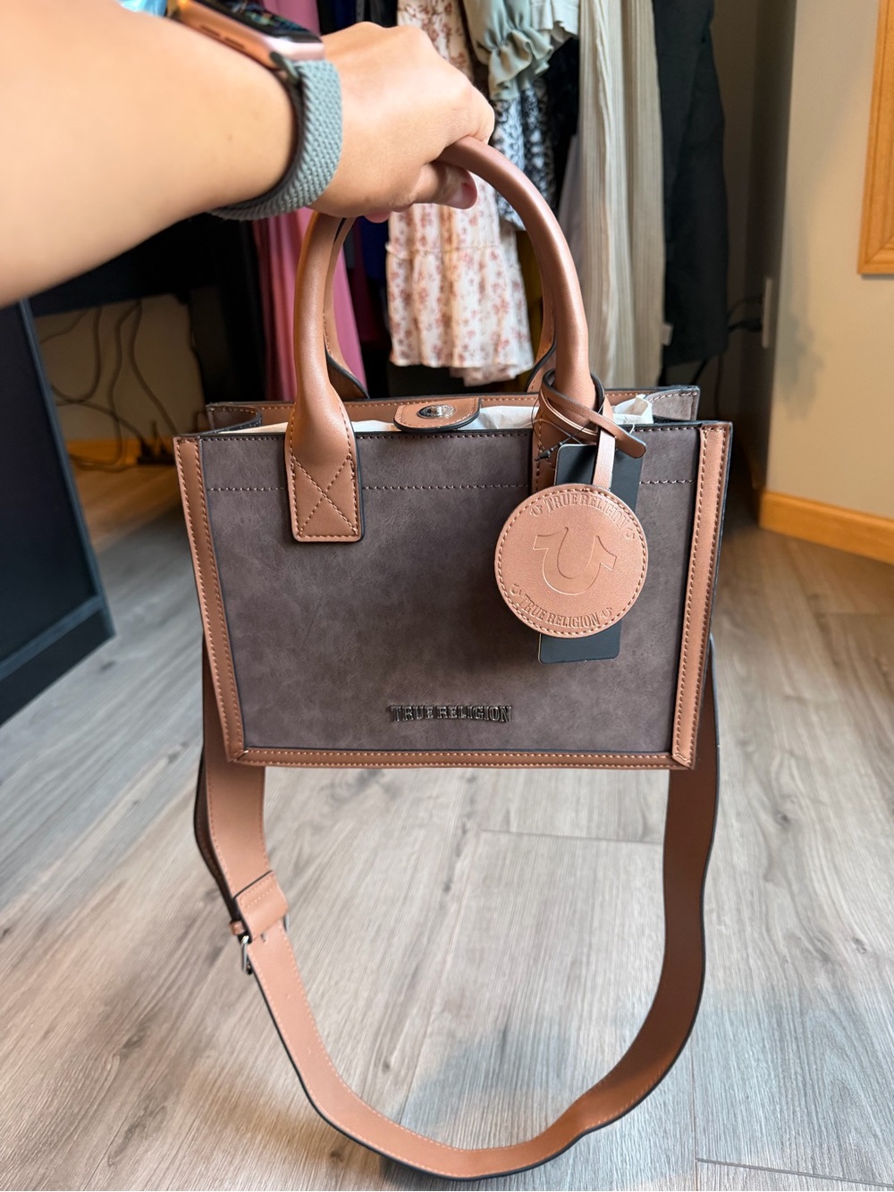 True Religion Brown Mini Tote